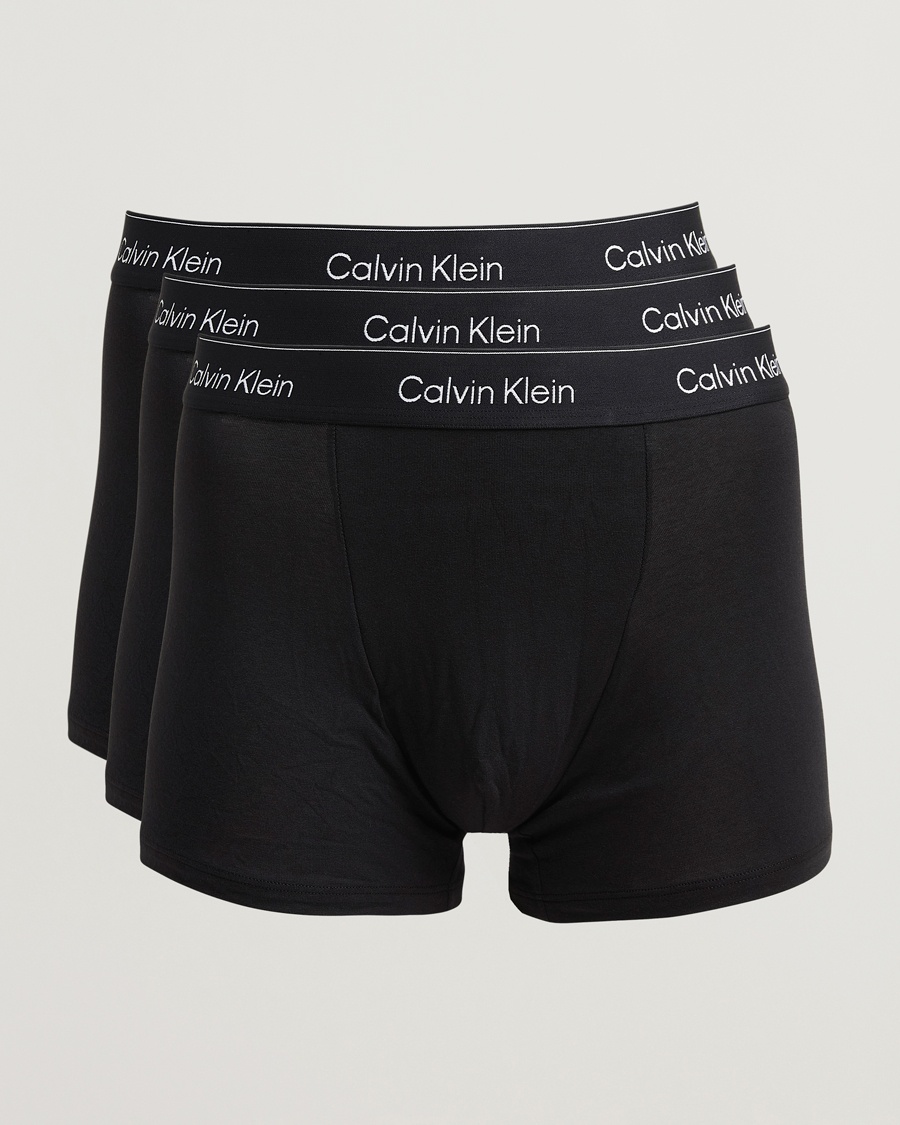 Herre | Calvin Klein | Calvin Klein | 3-Pack Icon Cotton Stretch Relaxed Trunk Black