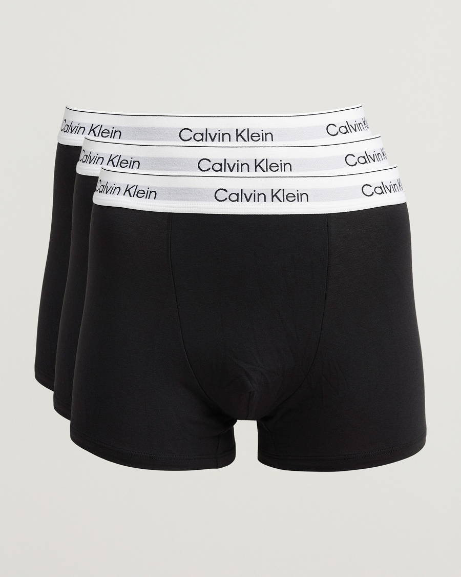 Herre | Calvin Klein | Calvin Klein | 3-Pack Icon Cotton Stretch Relaxed Trunk Black