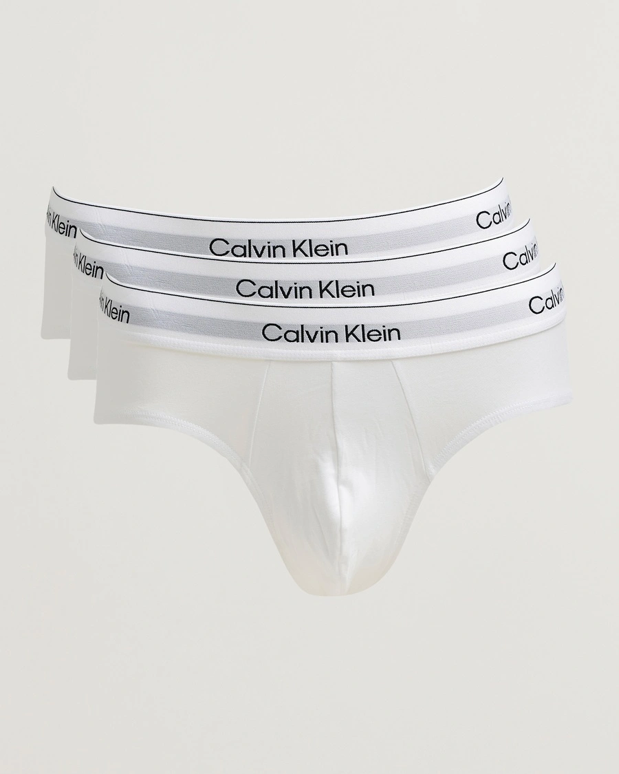 Herre | Calvin Klein | Calvin Klein | 3-Pack Icon Cotton Stretch Hip Brief White
