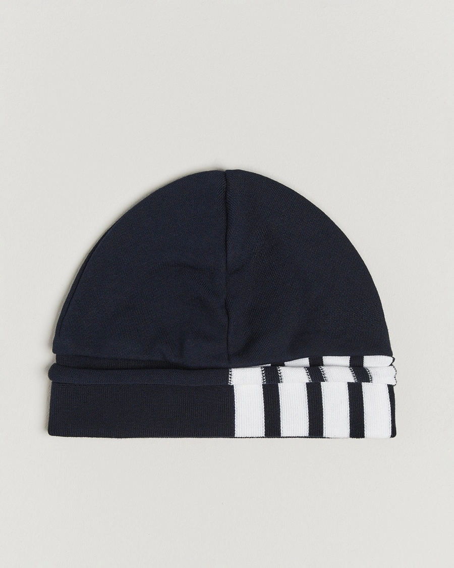 Herre | Luer | Thom Browne | 4-Bar Beanie Navy