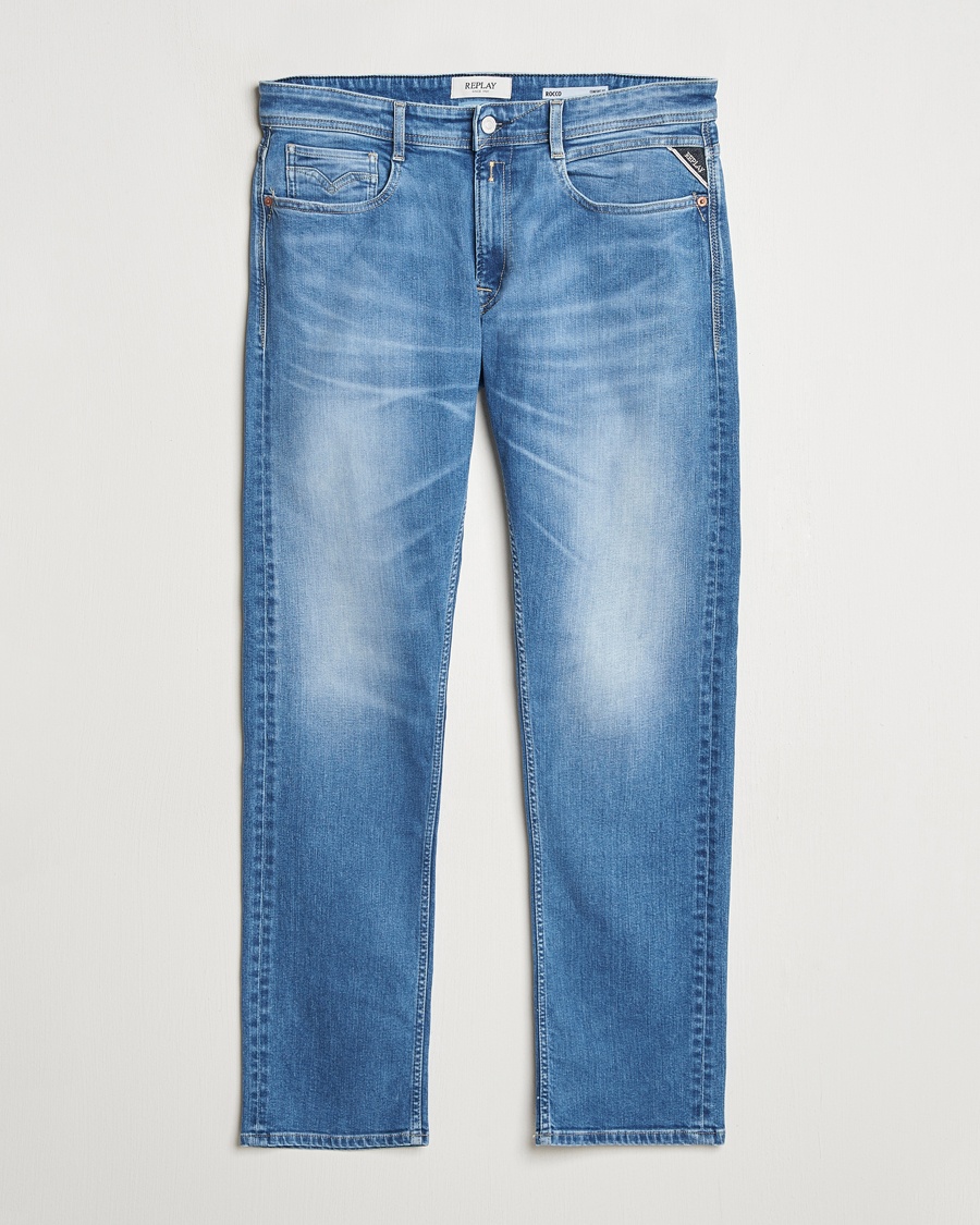 Herre | | Replay | Rocco Comfort Fit Stertch Jeans Medium Blue