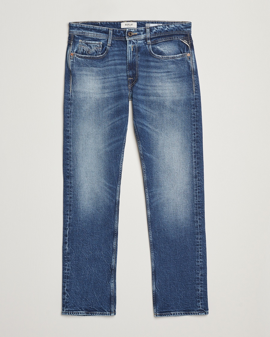 Herre | | Replay | Rocco Comfort Fit Original Stretch Jeans Medium Blue