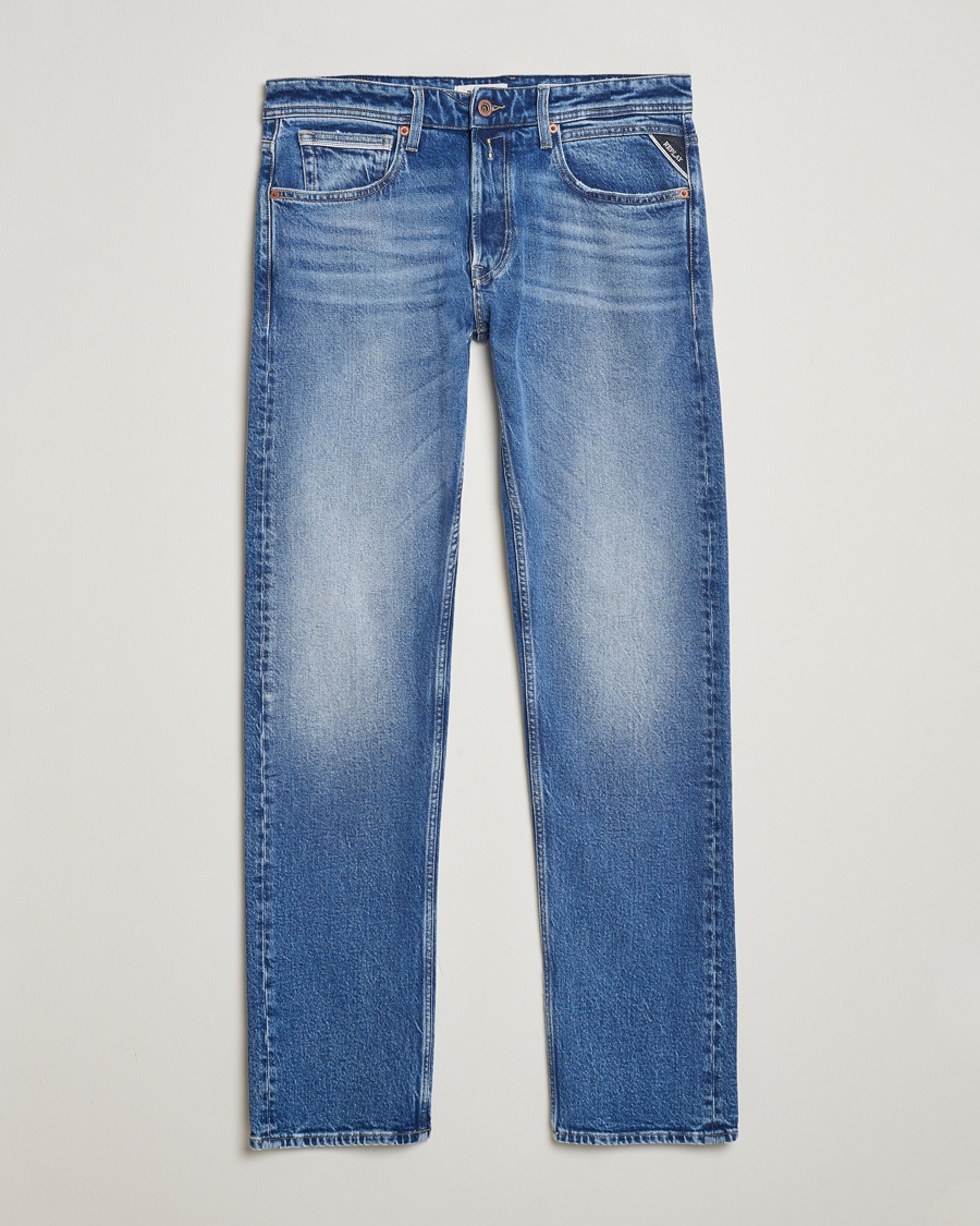 Herre | Tapered fit | Replay | Grover Straight Fit Original Jeans Medium Blue