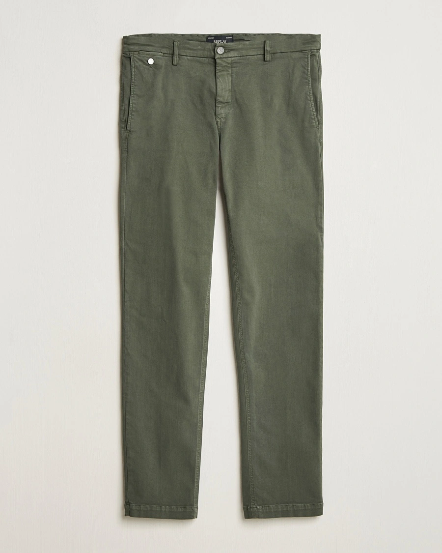 Replay Benni Hyperflex X-Lite Chinos Dark Green – Grønn