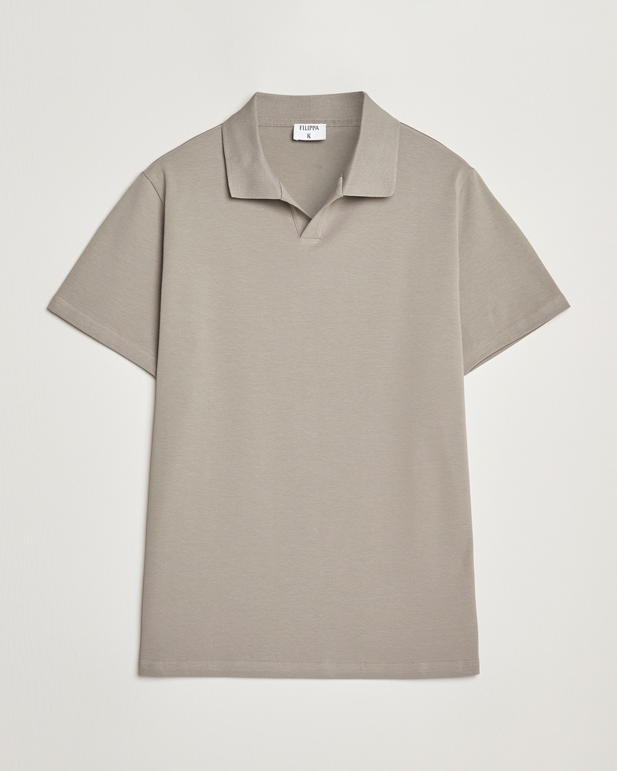 Herre | | Filippa K | Soft Lycra Polo T-Shirt Dove Grey