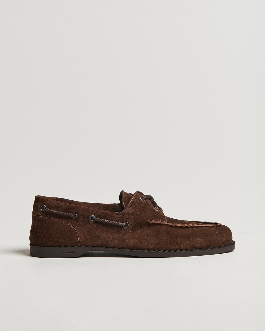 Herre | Seilersko | John Lobb | Foil Boat Shoes Dark Brown