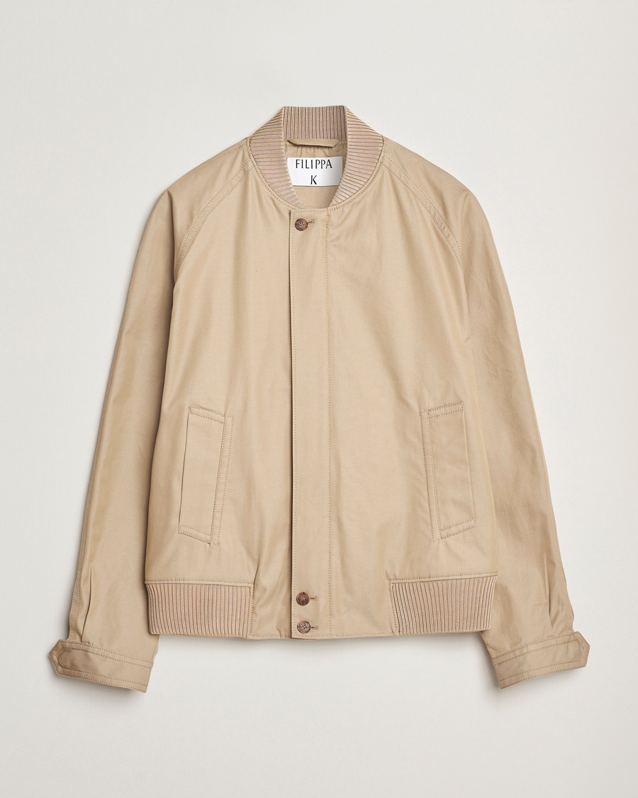 Herre | Casual jakker | Filippa K | Cotton Track Jacket Khaki Beige
