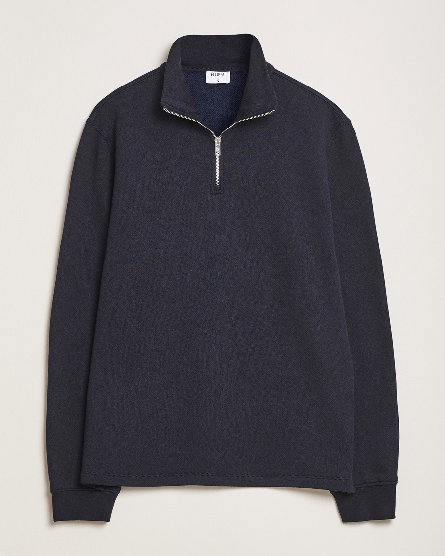 Herre | Half-zip | Filippa K | Half Zip Sweatshirt Navy