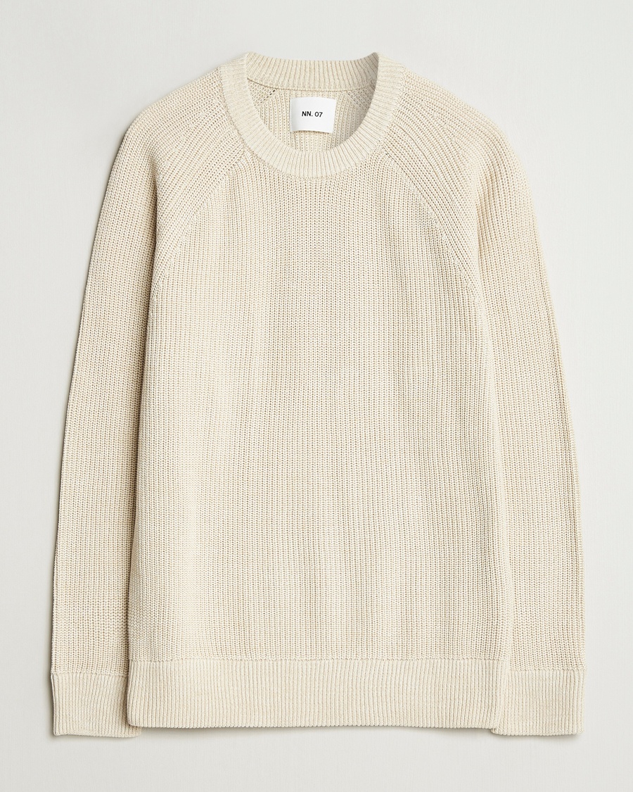 Herre | | NN07 | Jacobo Cotton Knitted Sweater Ivory