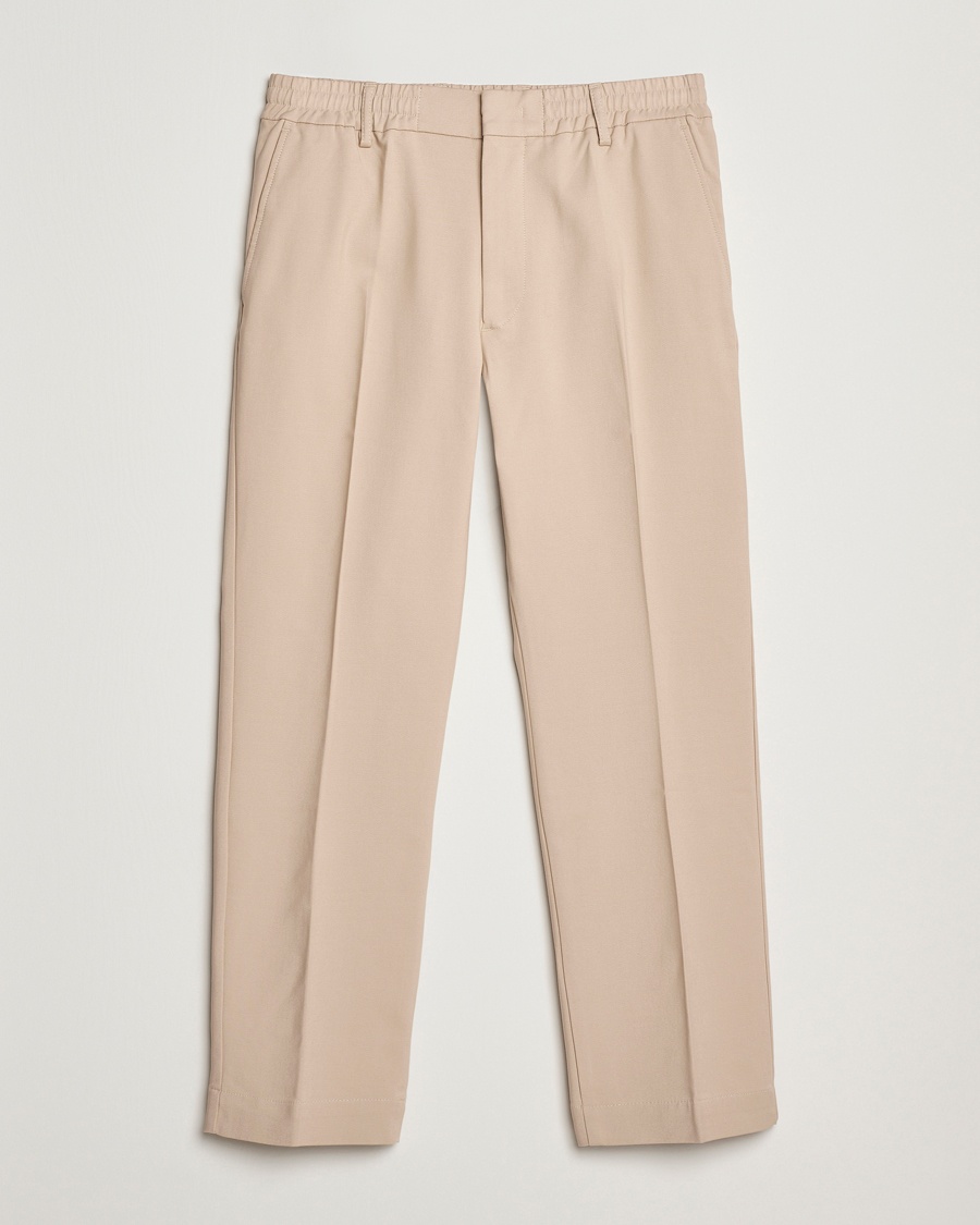 Herre | Avdelinger | NN07 | Billie Cotton Drawstring Trousers White Pepper