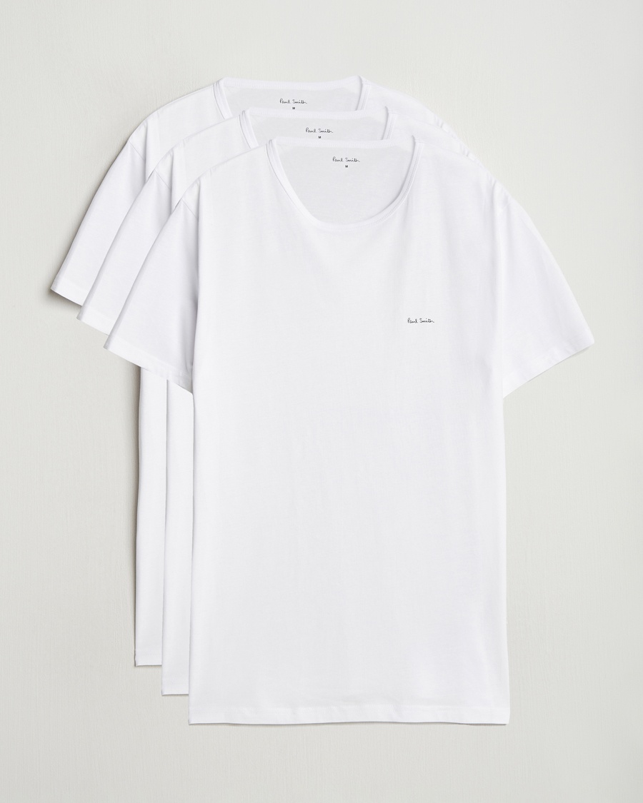 Paul Smith 3-Pack Crew Neck T-Shirt White – Hvit