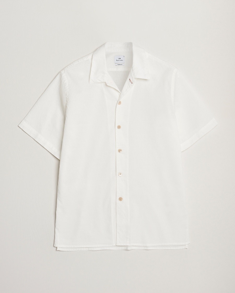 Herre | Tidsbegrenset sesongtilbud | PS Paul Smith | Structured Short Sleeve Shirt White