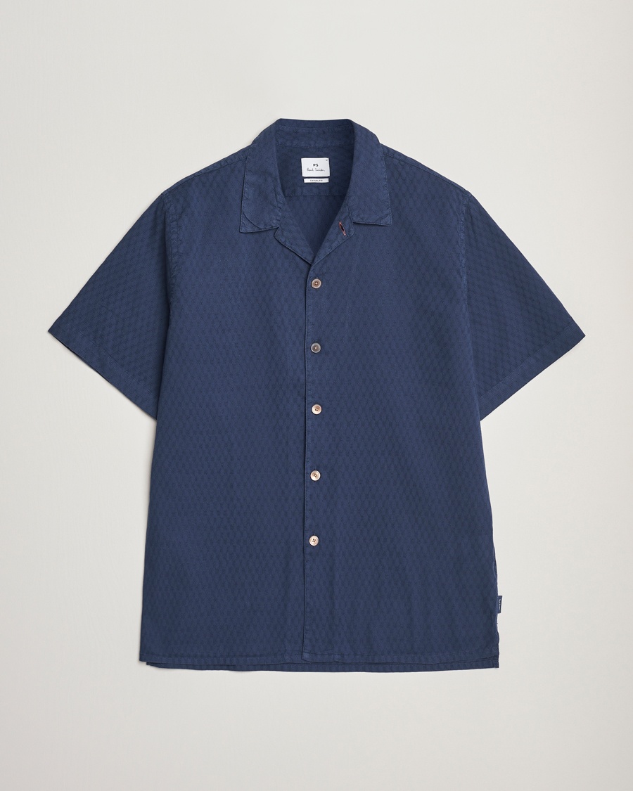 Herre | PS Paul Smith | PS Paul Smith | Structured Short Sleeve Shirt Navy