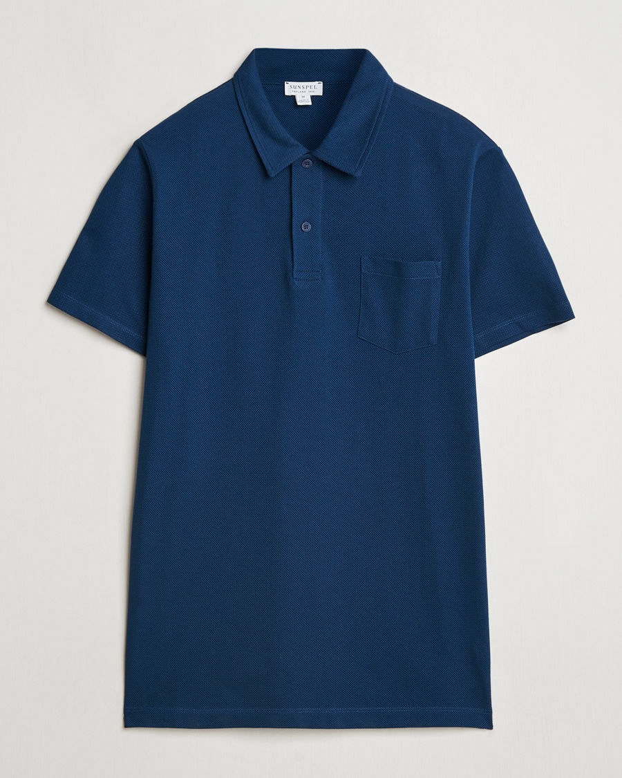 Herre | | Sunspel | Riviera Polo Shirt Naval Blue