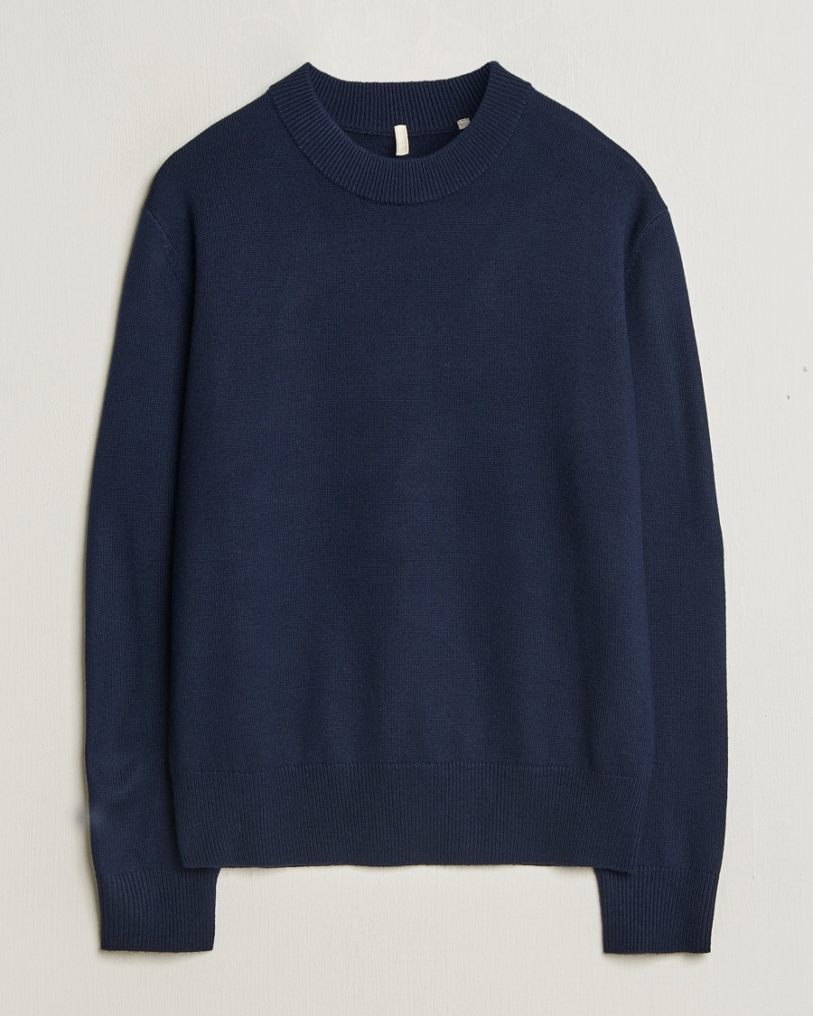 Herre | Pullovers rund hals | Sunflower | Moon Merino Sweater Navy