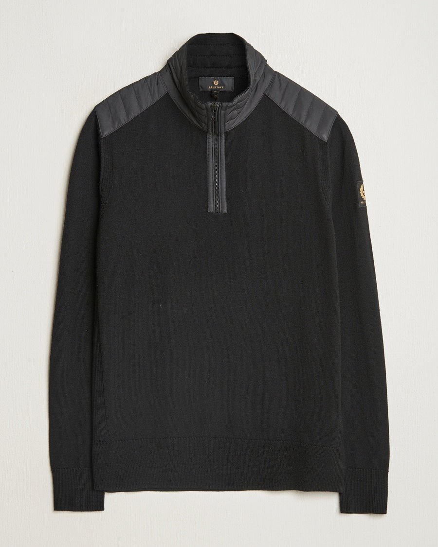 Belstaff Kilmington Quarter Zip Jumper Black – Svart