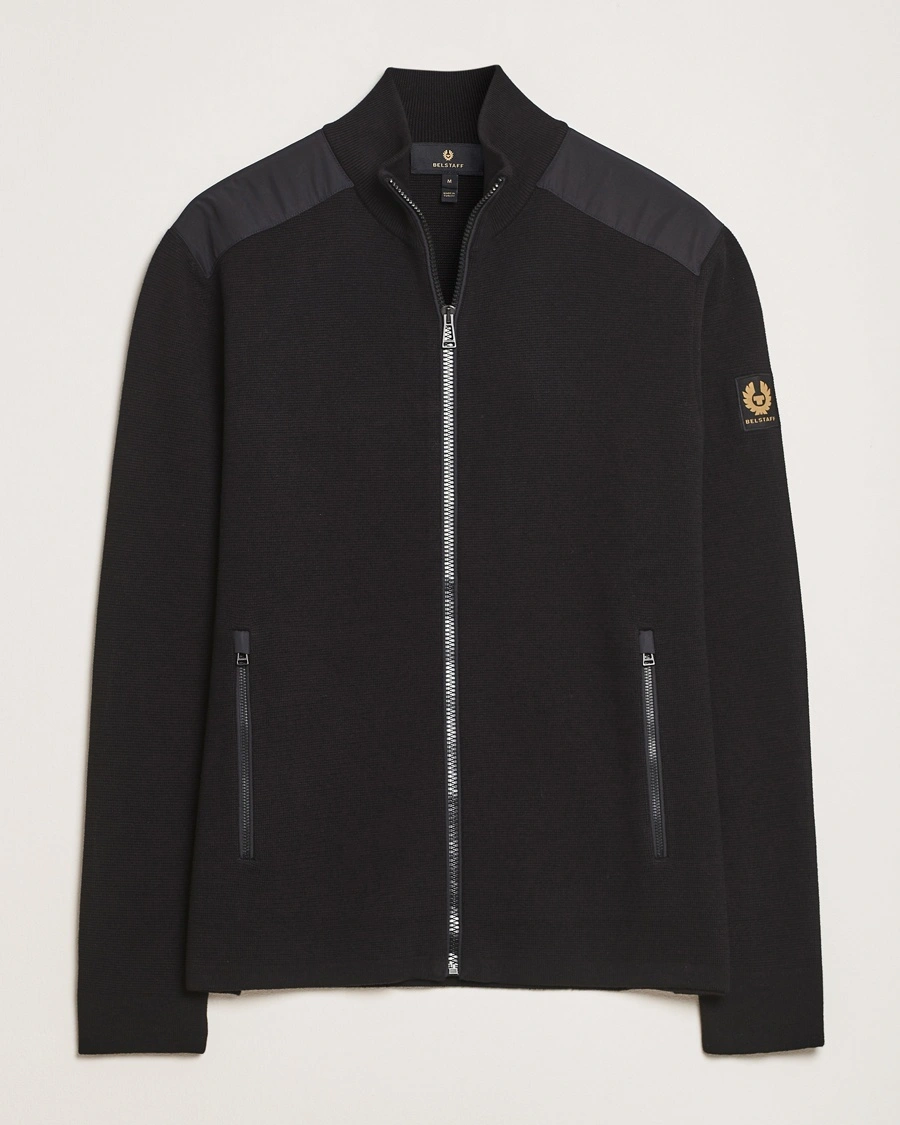 Herre | Cardigans | Belstaff | Verge Zip Cardigan BLACK