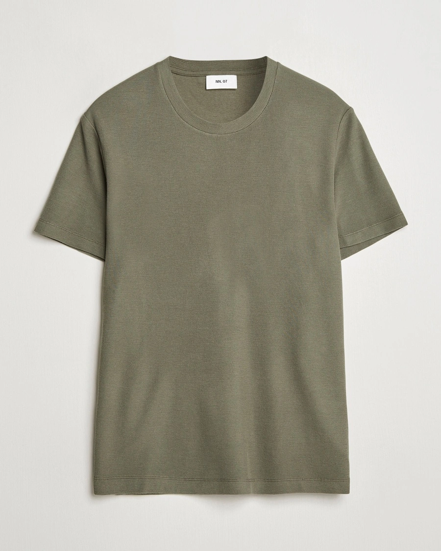 Herre | Business & Beyond - Casual | NN07 | Clive Crew Neck T-Shirt Capers Green