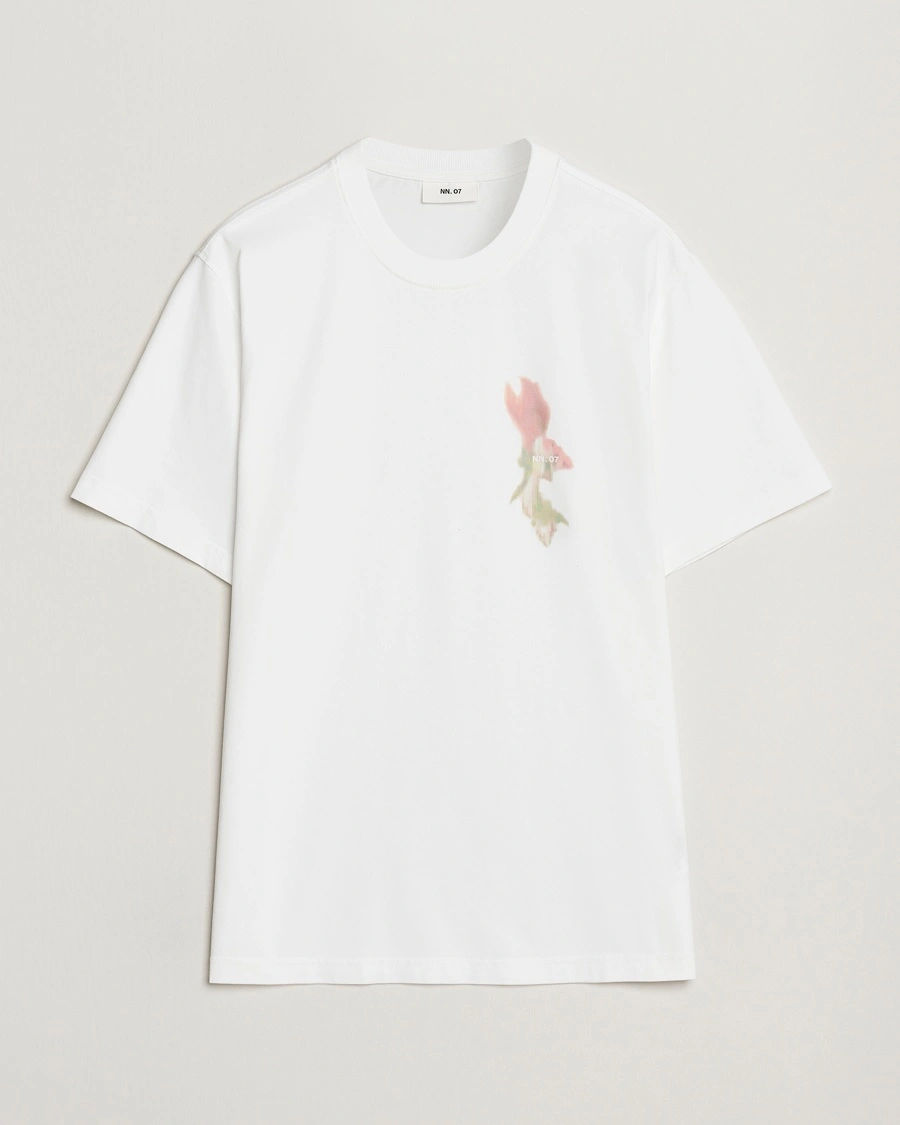 Herre | Klær | NN07 | Adam Printed Crew Neck T-Shirt White
