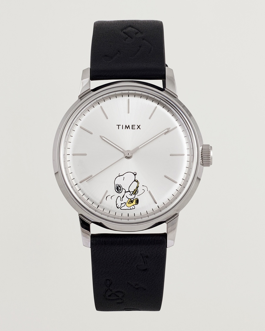 Herre | Skinnrem | Timex | X Peanuts Marlin Snoopy Automatic 40mm White Dial
