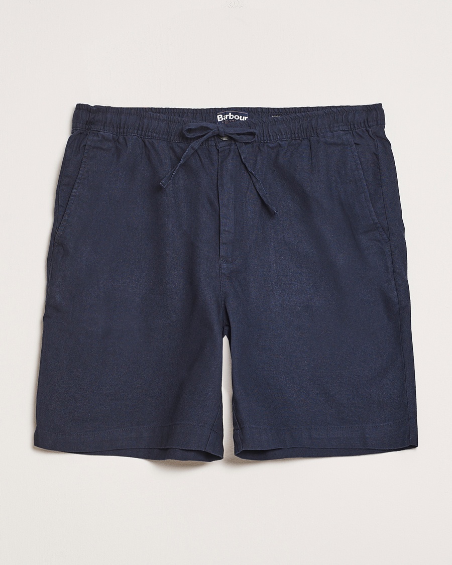 Barbour Lifestyle Cotton/Linen Relaxed Shorts Navy – Blå