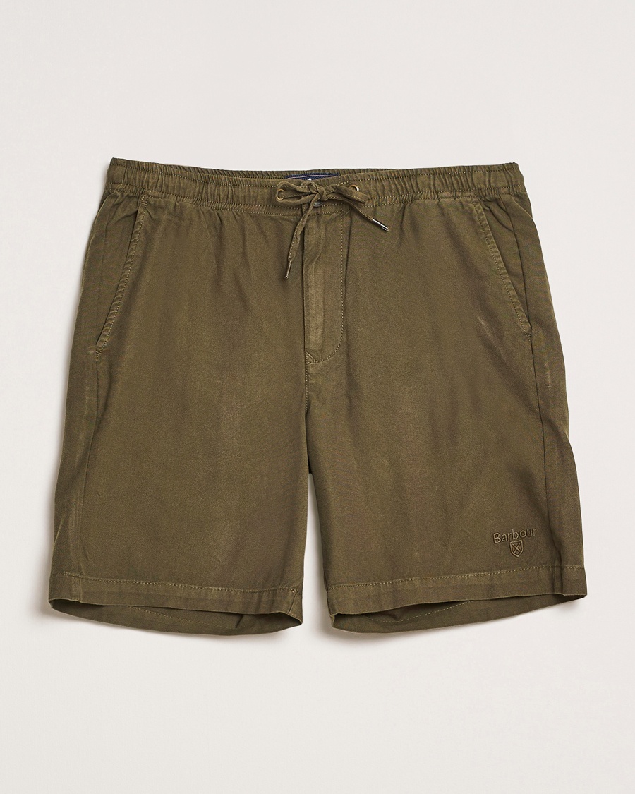 Barbour Lifestyle Washed Oxford Relaxed Shorts Uniform Green – Grønn
