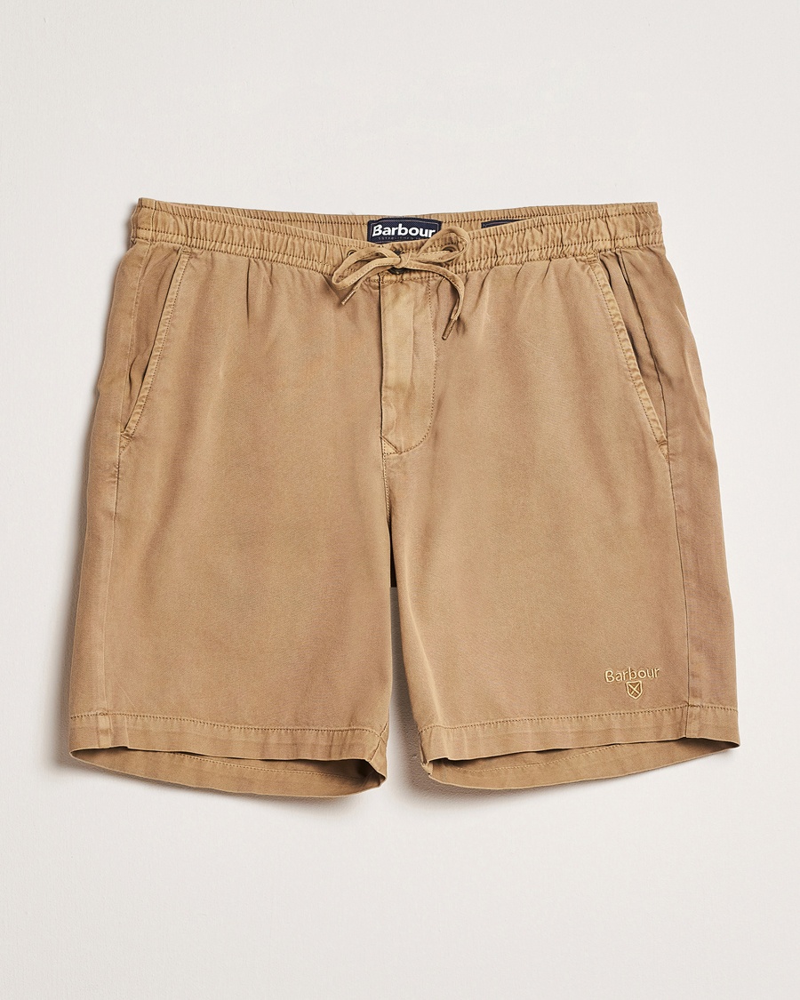 Barbour Lifestyle Washed Oxford Relaxed Shorts Washed Stone – Brun