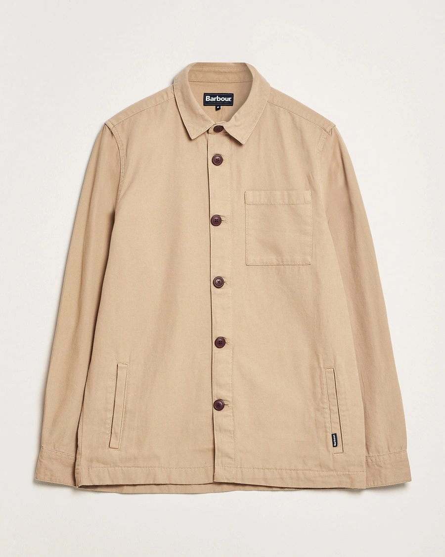 Herre | Overshirts | Barbour Lifestyle | Washed Cotton Overshirt Washed Stone