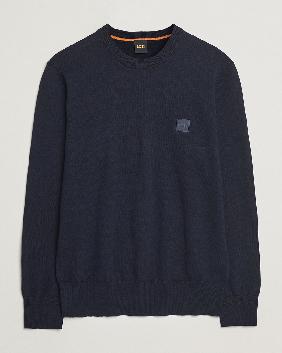 BOSS ORANGE Kanovano Knitted Sweater Dark Blue – Blå