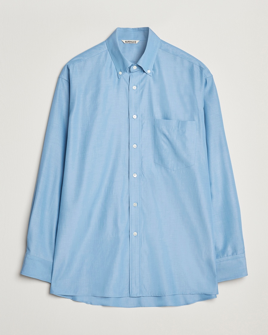 Herre | Lojalitetstilbud | Auralee | Button Down Shirt Sax Blue