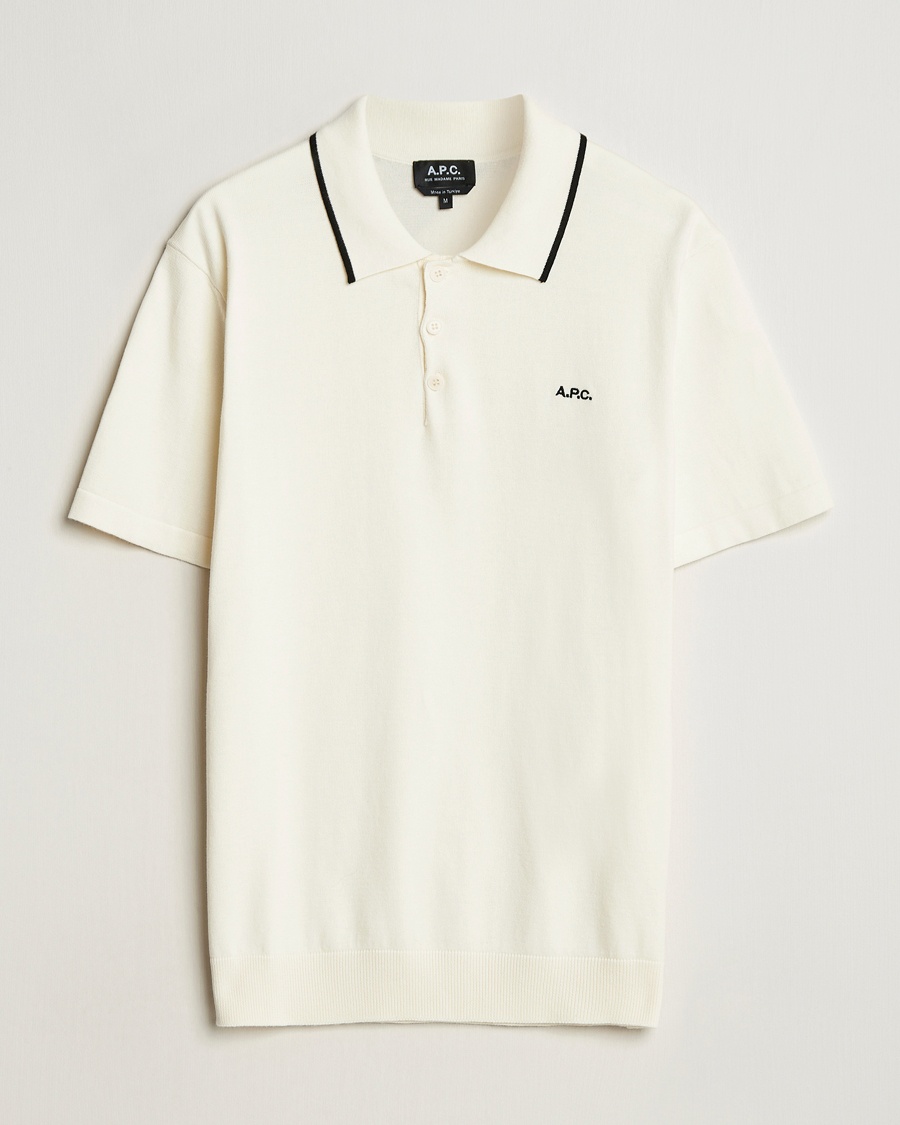 Herre | Klær | A.P.C. | Fynn Knitted Polo White