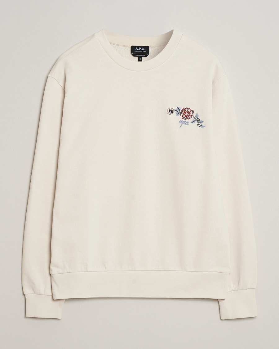 Herre | Gensere | A.P.C. | Tyle Embroidered Sweatshirt Ecru