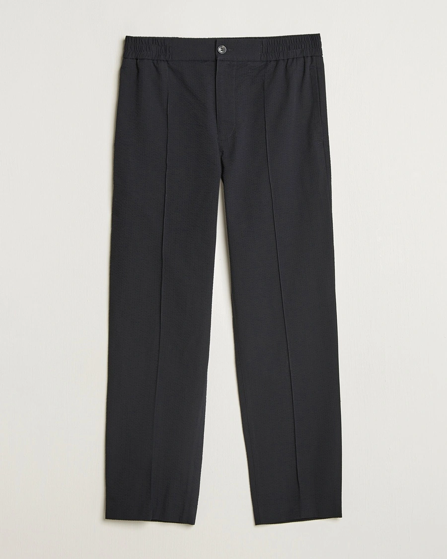 Herre | Klær | A.P.C. | Joaquin Seersucker Drawstring Trousers Black