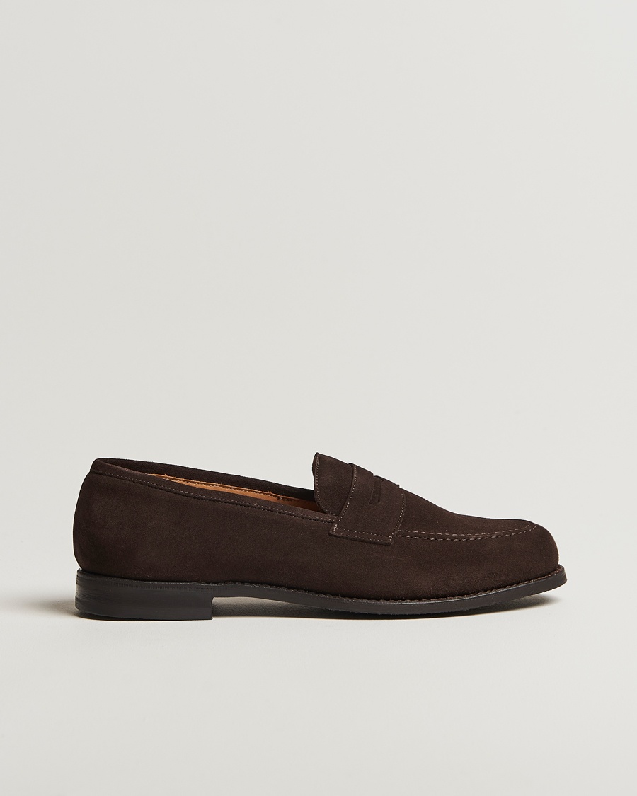 Herre | Håndlagde sko | Myrqvist | Stenhammar II Loafer Dark Brown Suede