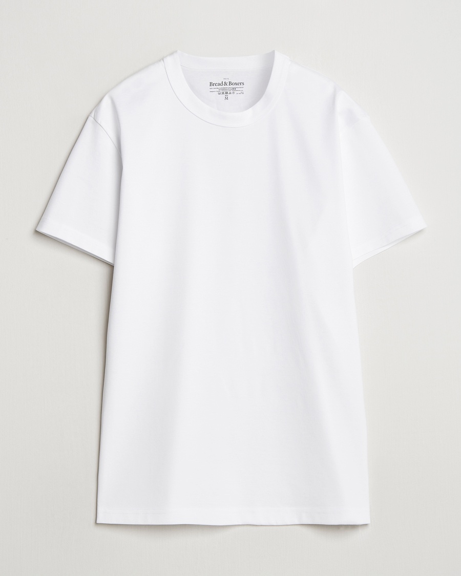 Bread & Boxers Pima Cotton Crew Neck T-Shirt White – Hvit