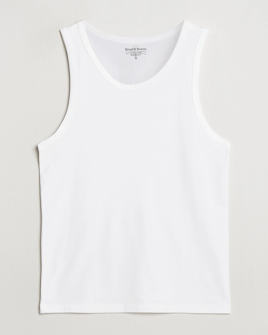 Bread & Boxers Relaxed Tank Top White – Hvit