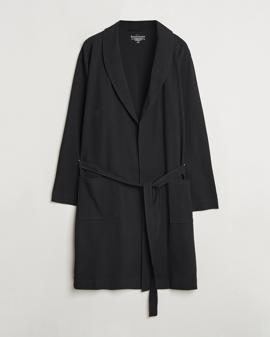 Herre | Klær | Bread & Boxers | Waffle Robe Black