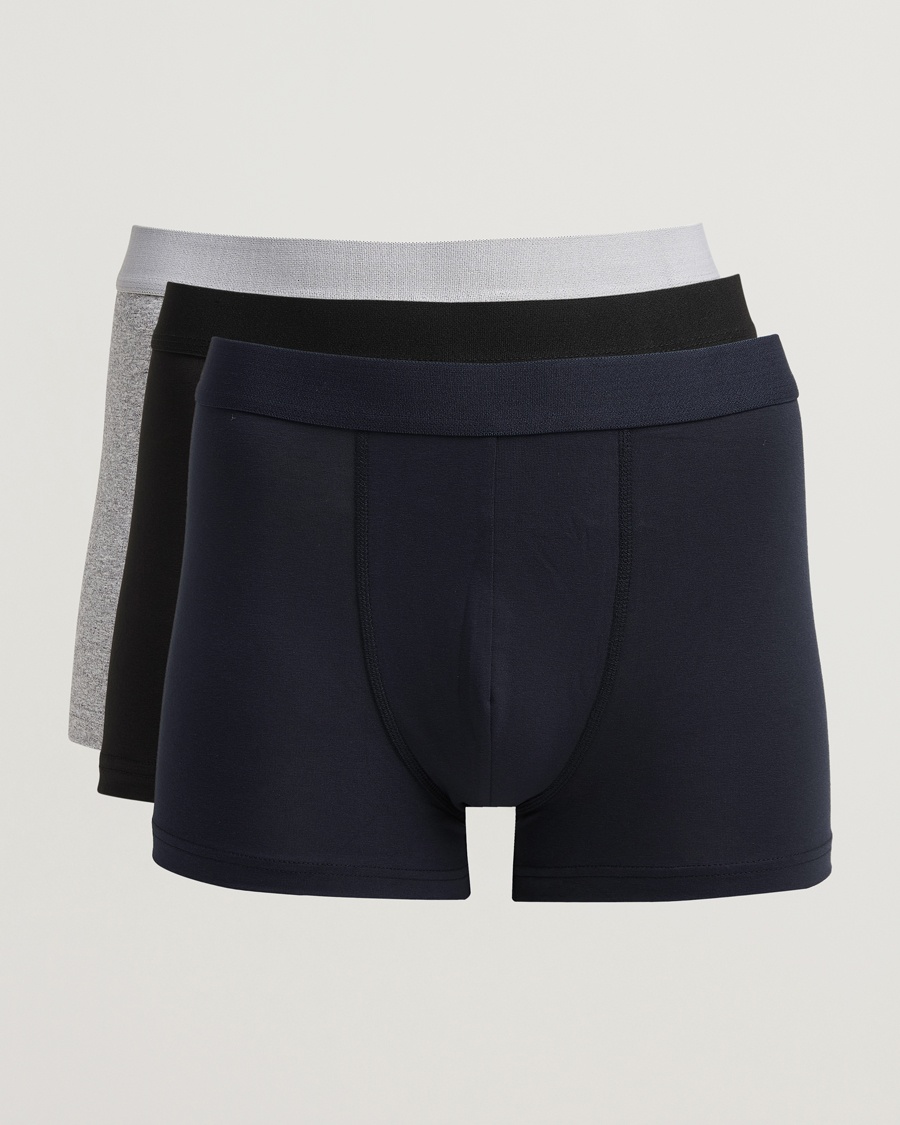 Herre | Trunks | Bread & Boxers | 3-Pack Boxer Brief Grey/Navy/Black