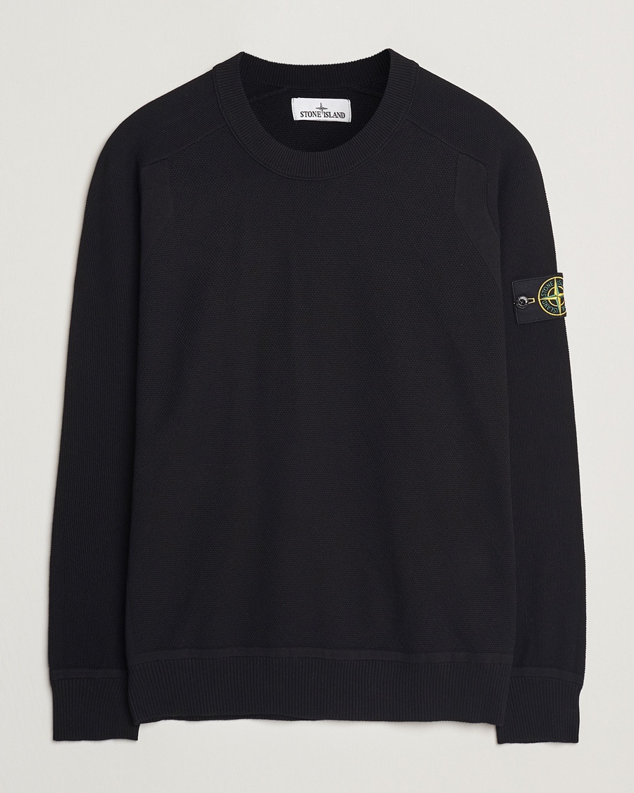 Herre | | Stone Island | Micro Stitch Organic Cotton Crew Black