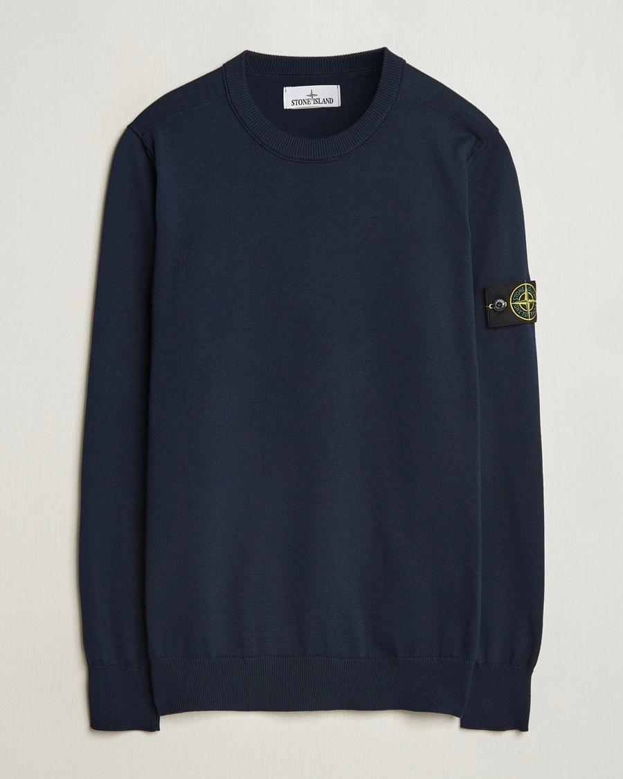 Herre | | Stone Island | Soft Organic Cotton Crew Neck Navy Blue