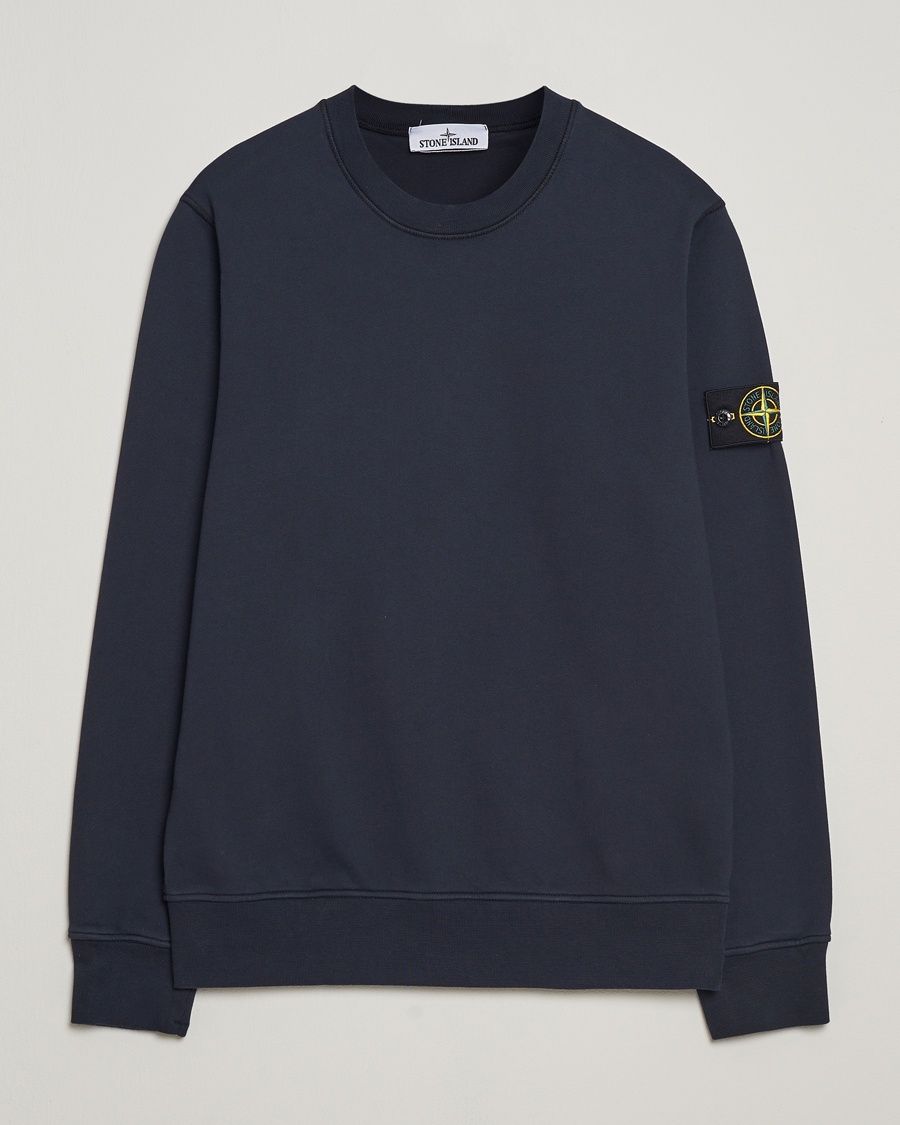 Herre | | Stone Island | Garment Dyed Fleece Sweatshirt Navy Blue