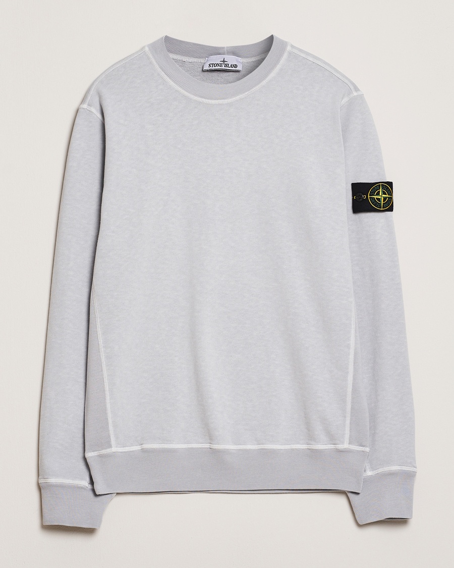 Herre | | Stone Island | Old Dyed Cotton Sweatshirt Pearl Grey