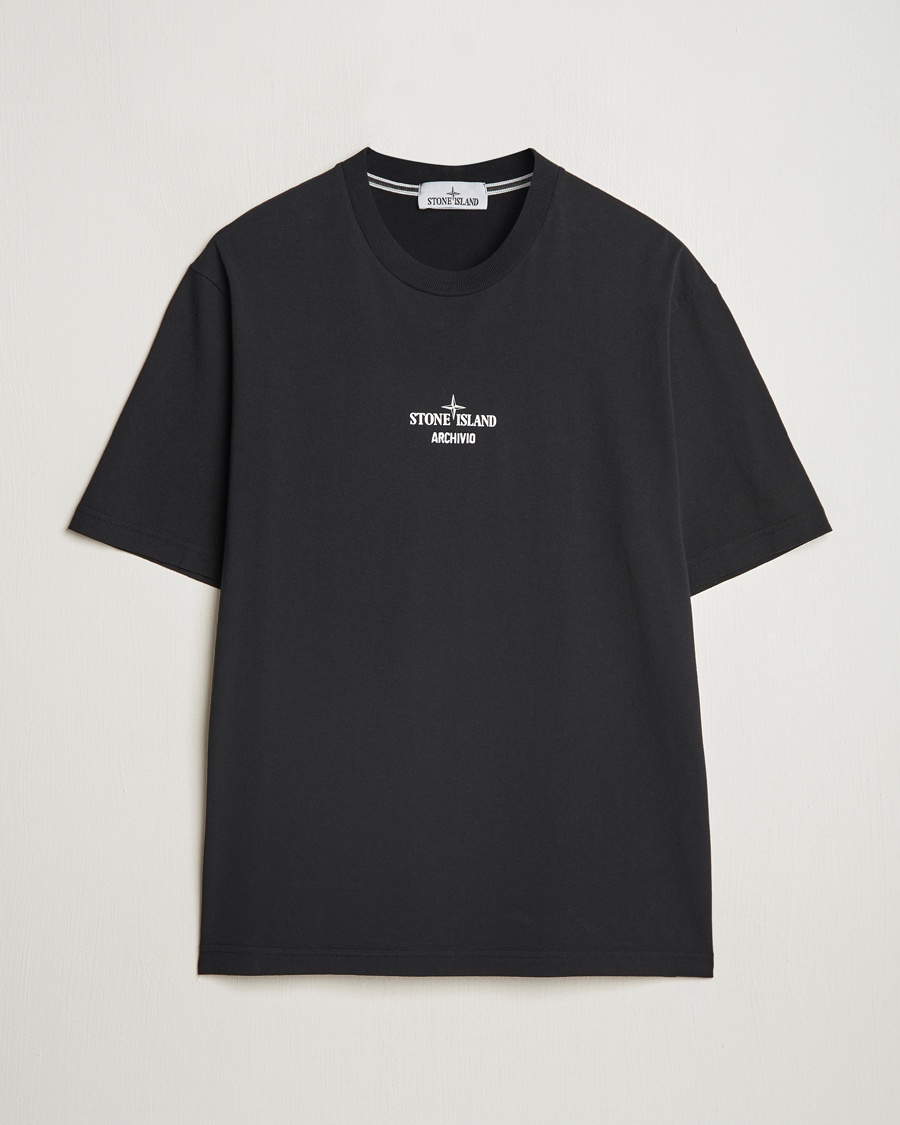 Herre | Svarte t-skjorter | Stone Island | Archivio Print T-Shirt Black