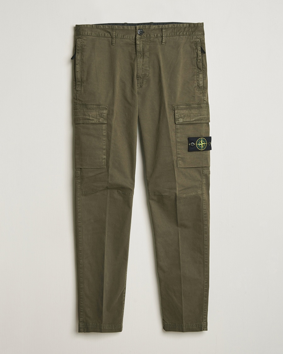 Herre | Cargobukser | Stone Island | Stretch Twill Cargo Pants Military Green