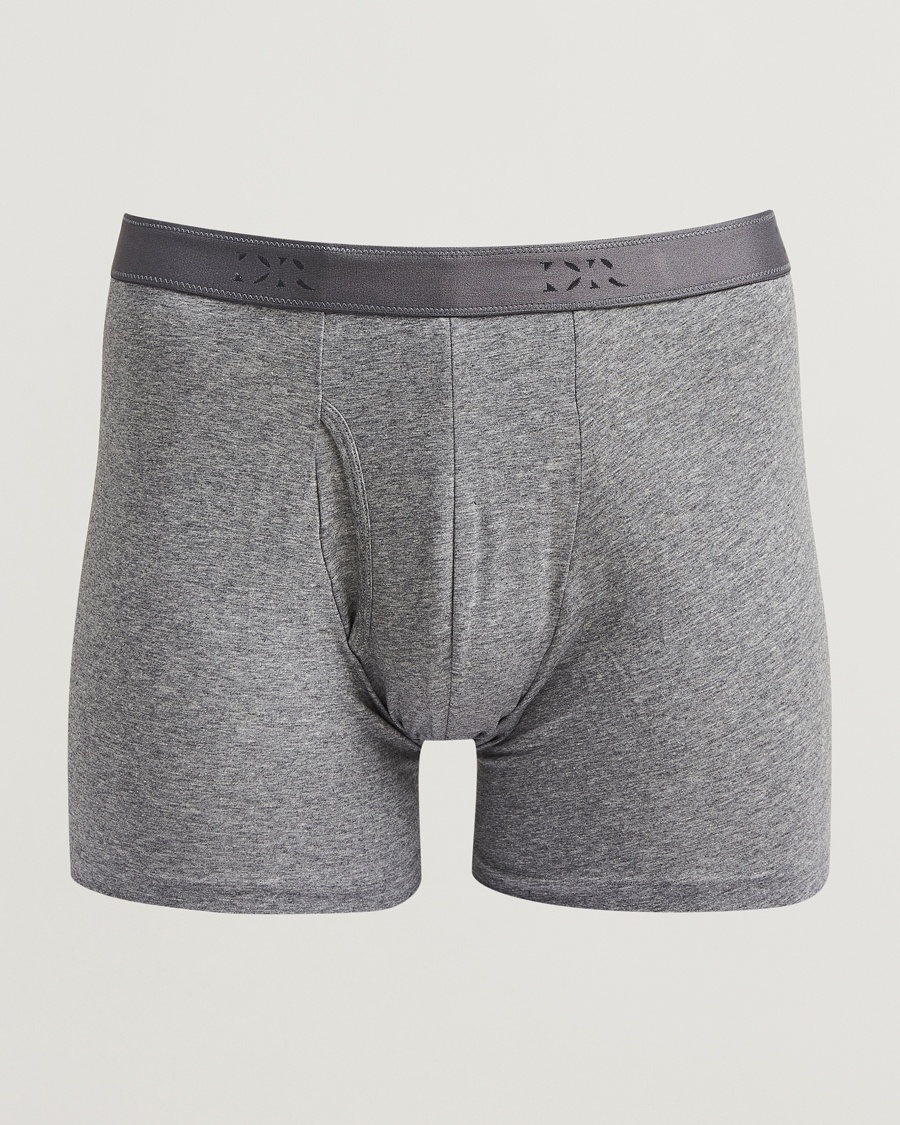 Derek Rose Pima Cotton Stretch Trunk Charcoal – Grå