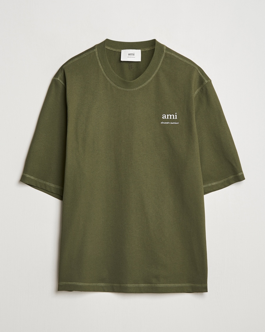 Herre | | AMI | Logo T-Shirt Loden