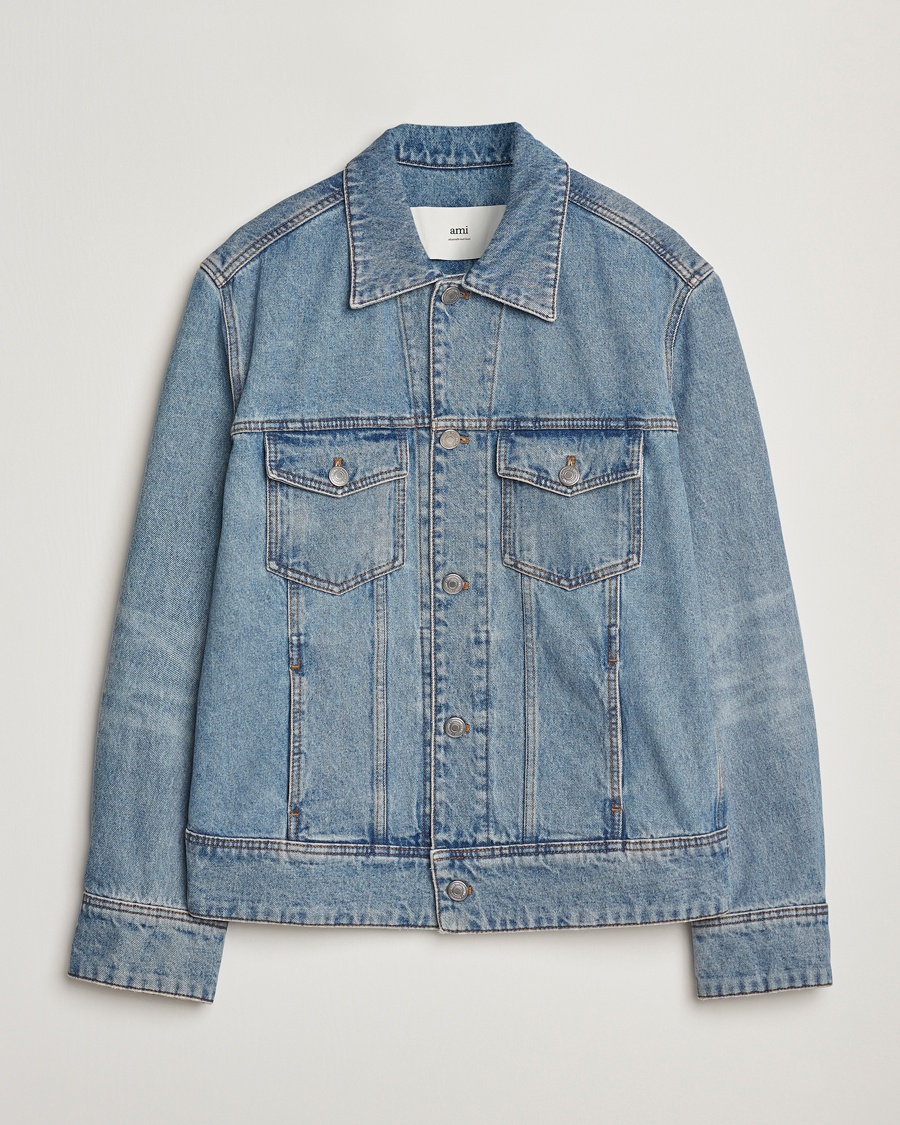 Herre | Moderne jakker | AMI | Paris Trucker Jacket Used Blue