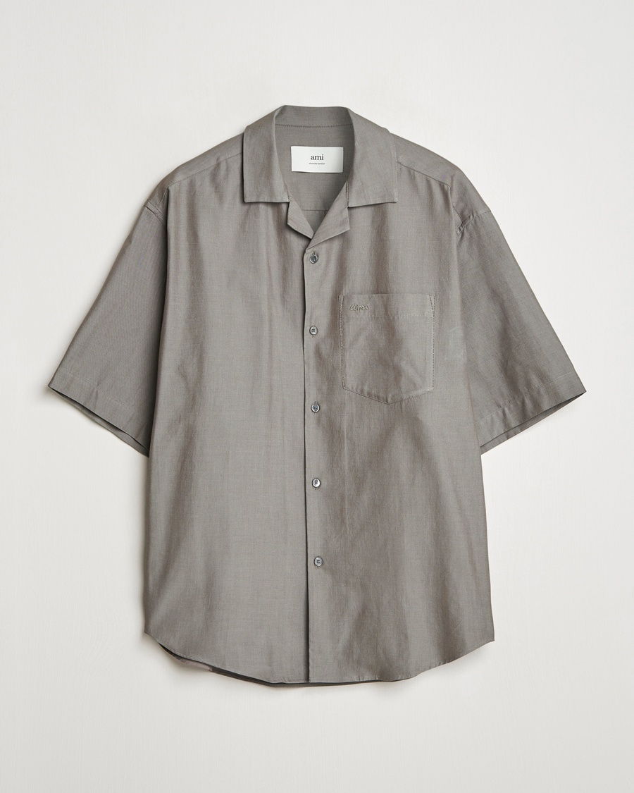 Herre | Kortermede skjorter | AMI | Short Sleeve Boxy Shirt Smoke Grey