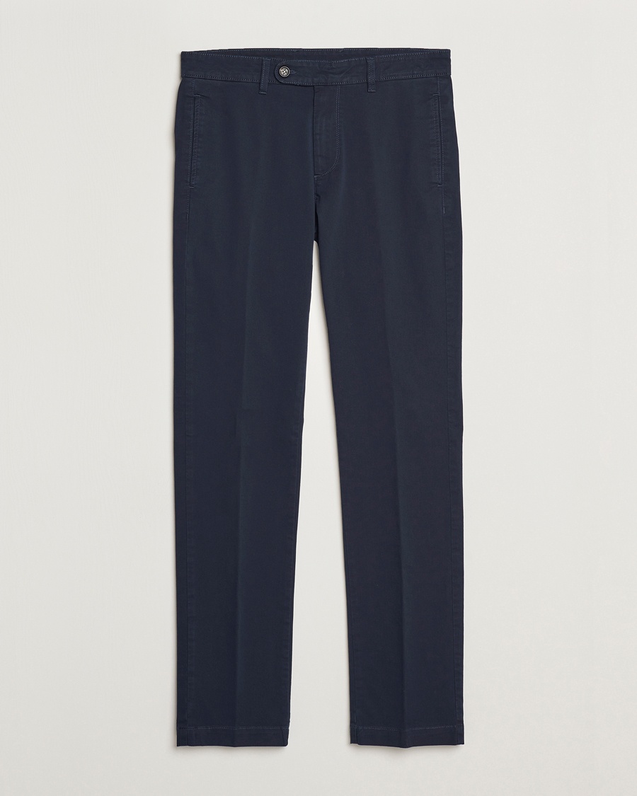 Herre | Chinos | Massimo Alba | Winch Cotton Trousers Navy