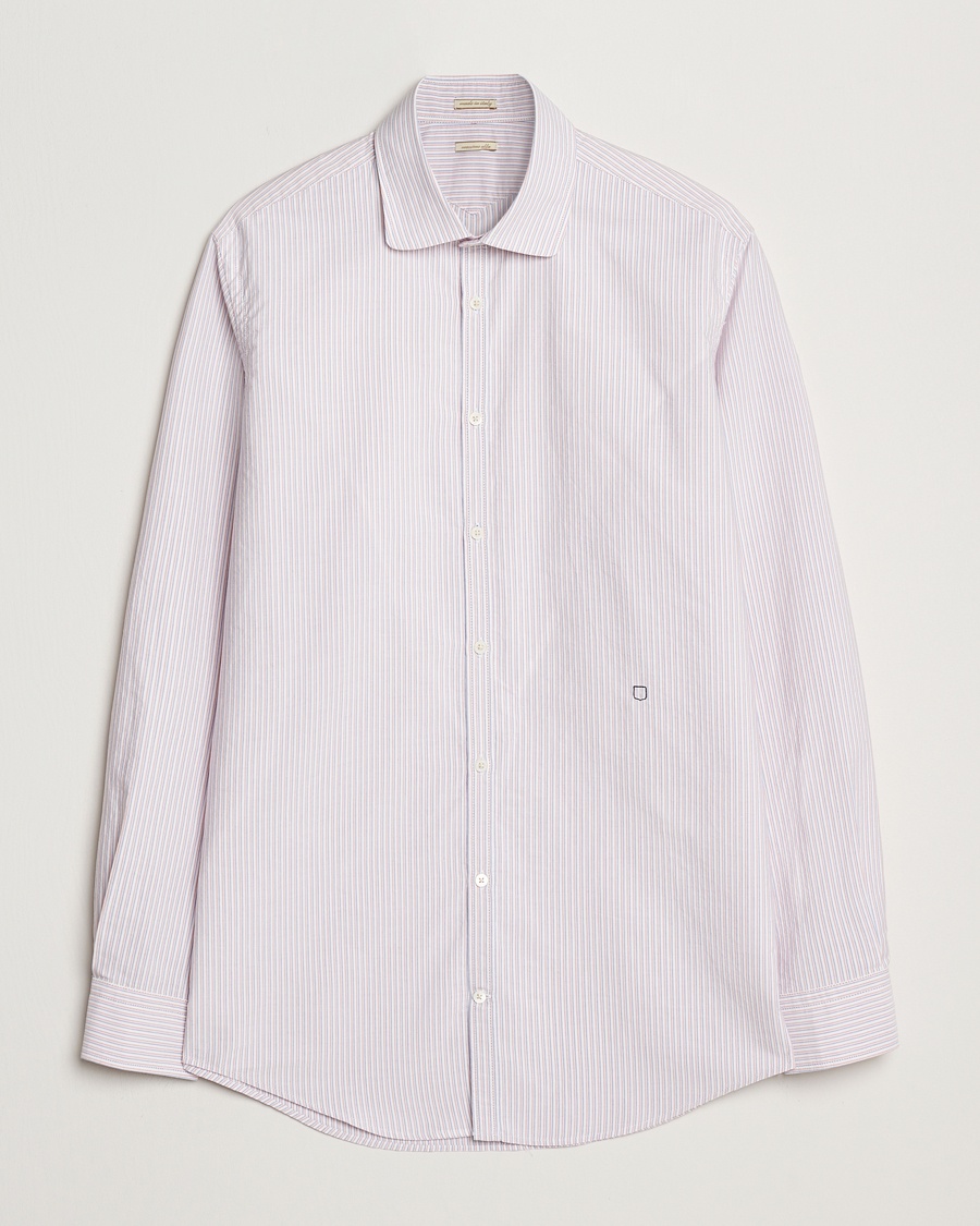 Herre | Skjorter | Massimo Alba | Canary Striped Cotton Shirt Blue/Red
